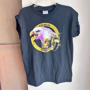 Vintage Y2K Sturgis 2001 rolled sleeve t-shirt Size Medium